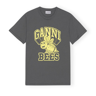 GANNI RELAXED BEE T-SHIRT-GREY