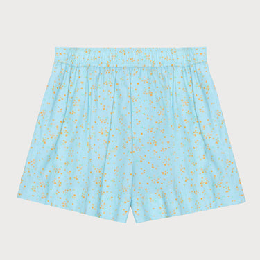 GANNI F5909 Cotton Shorts-BLUE