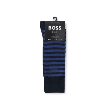 BOSS RS STRIPE 2Pack socks-NAVY