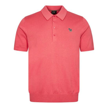 PS PAUL SMITH KNITTED POLO SHIRT-PINK