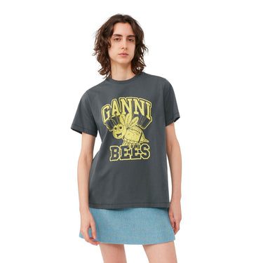 GANNI RELAXED BEE T-SHIRT-GREY