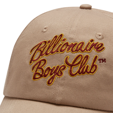 BILLIONAIRE BOYS CLUB SCRIPT LOGO CAP-BEIGE