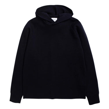 NORSE PROJECTS AXEL MERINO WOOL HOODIE-NAVY