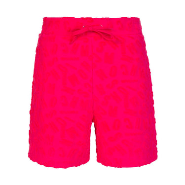 MOSCHINO TERRY SHORTS-RED
