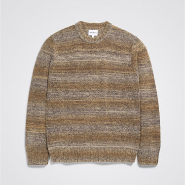 NORSE PROJECTS SIGFRED SPACE DYE JUMPER-CHOCOLATE