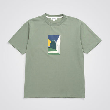 NORSE PROJECTS JOHANNES COLLAGE T-SHIRT-GREEN