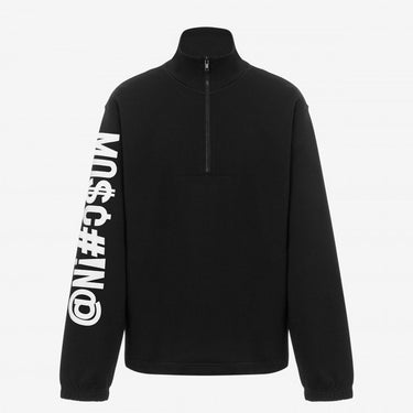 MOSCHINO Quarter Zip Sweatshirt-BLACK